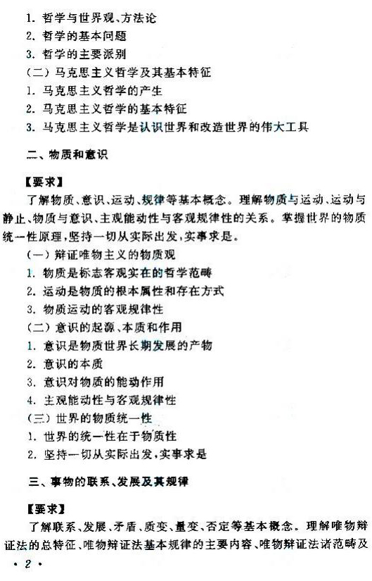 2020年湖南成人高考专升本《政治》考试大纲
